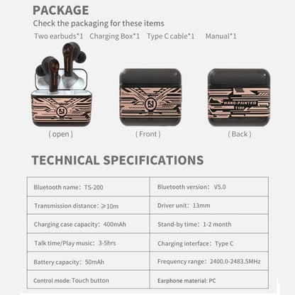 TWS Wireless Earphones for Iphone, True Wireless Bluetooth Headset Headphones, Noise Cancelling Wireless Earbuds with Microphone, In-Ear Wireless Bluetooth Earbuds of Deep Bass, K21-Black